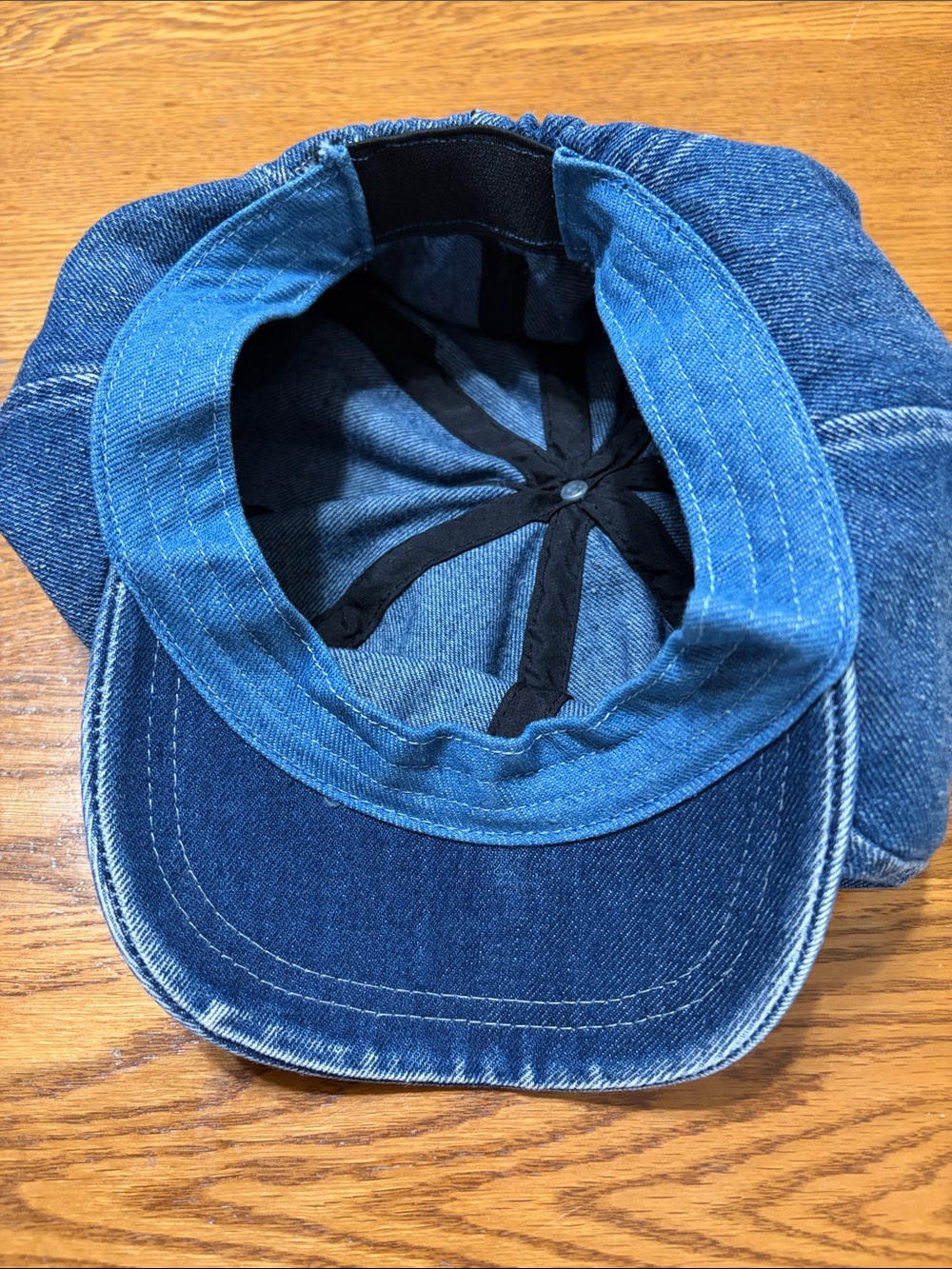 Cara Park slouchy Denim Newsboy Cap - Picture 4 of 9